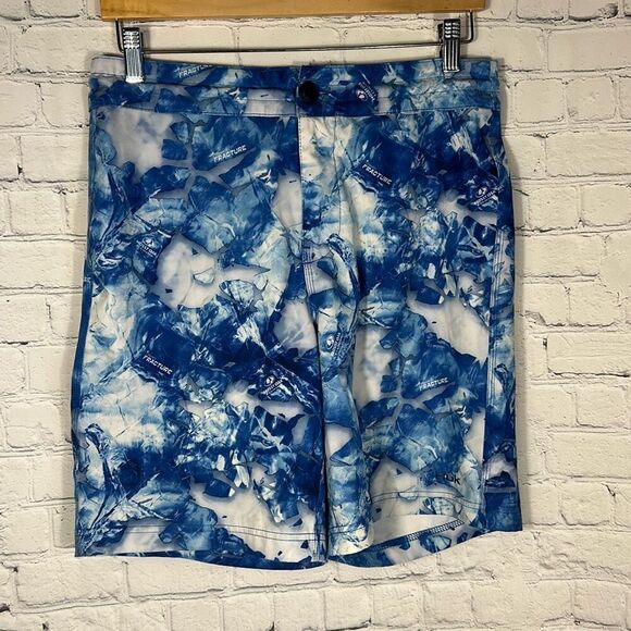 Huk Mens Pursuit Mossy Oak Fracture Boardshort Size 30 Blue Style H2000138 - Picture 1 of 10